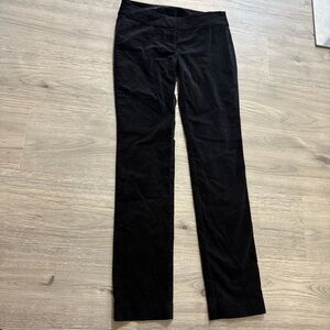 Ann Taylor Black Velvet Skinny Pants Sz 2P Classic Holiday City Office Preppy